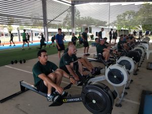 Soldiers working out