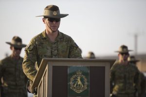 Soldier giving a speech