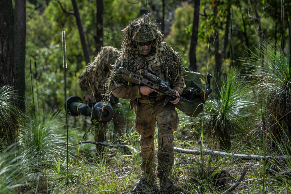 Soldiers in a field