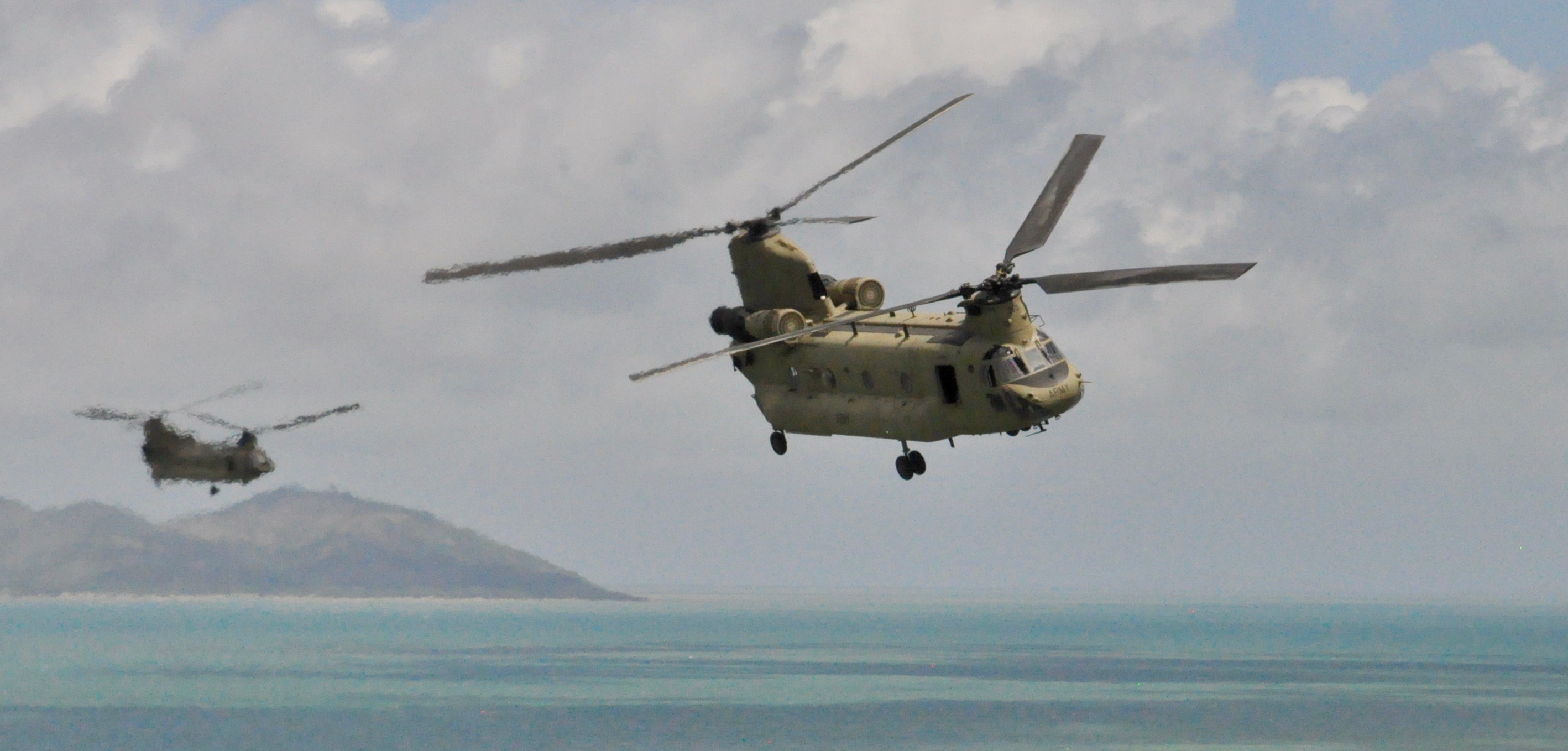 Australian Army CH-47F Chinook helicopters.