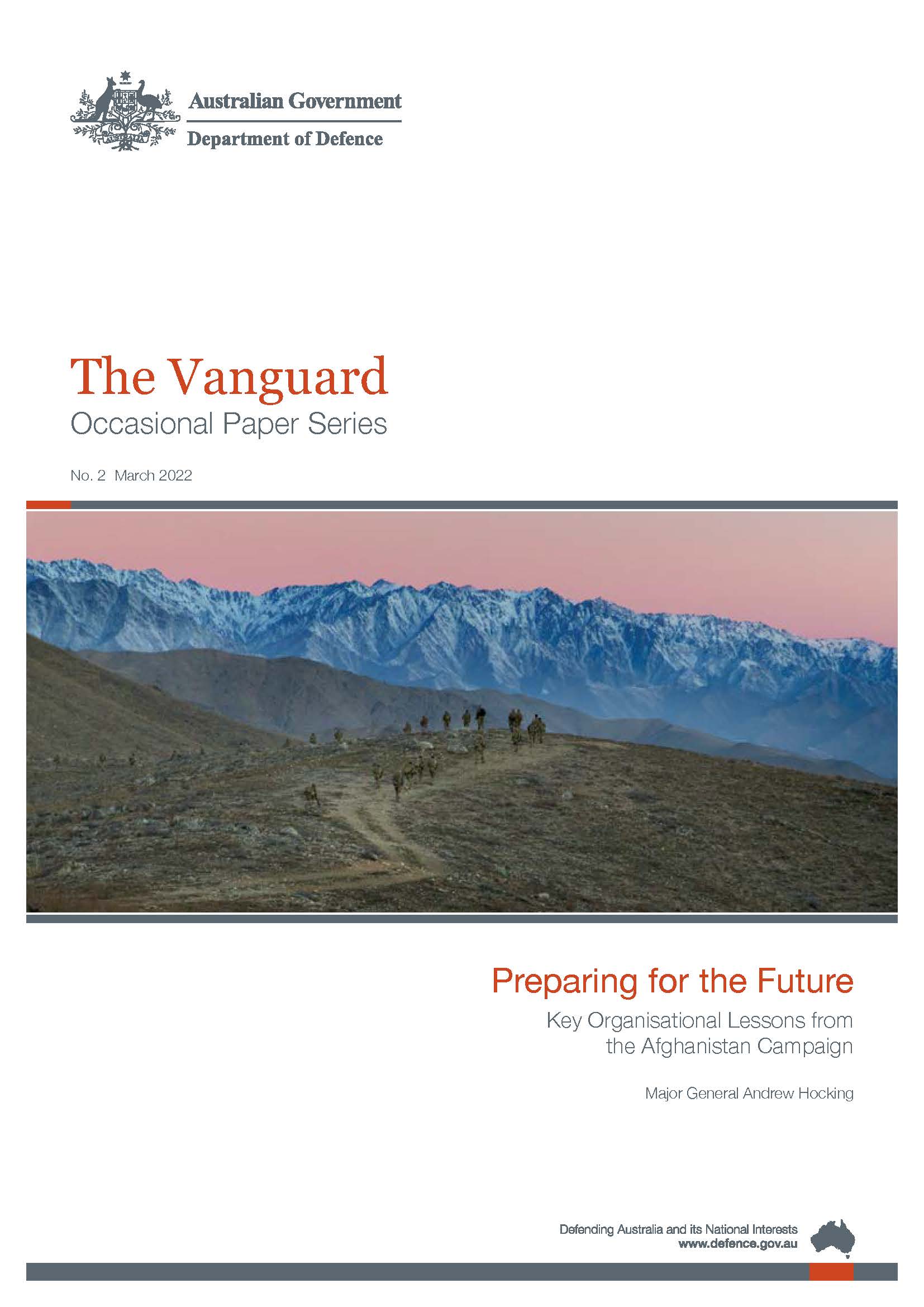 The Vanguard Occasional Paper Series: Preparing for the Future