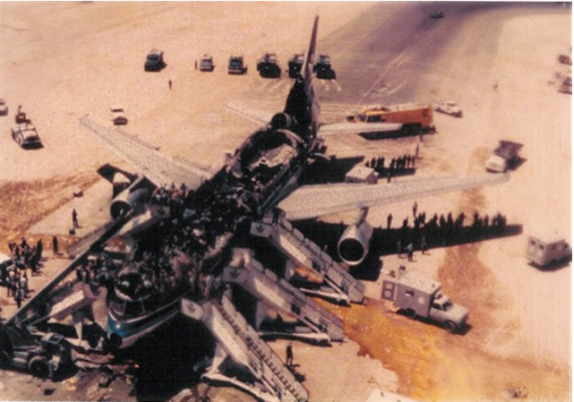 A crashed Airliner.