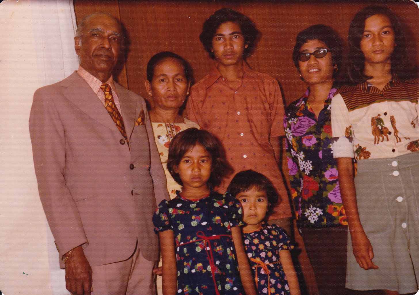 Ambassadors father and mother brother herself younger sister and niece in Australia 1975