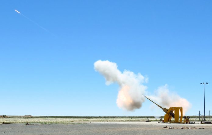 DM-52-2l gun fires 155mm Very Long Artillery Projectile 67 km