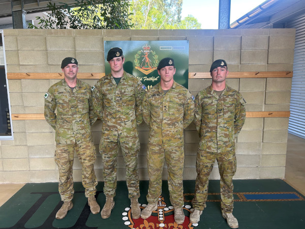 Photo of the winning team from 3 RAR