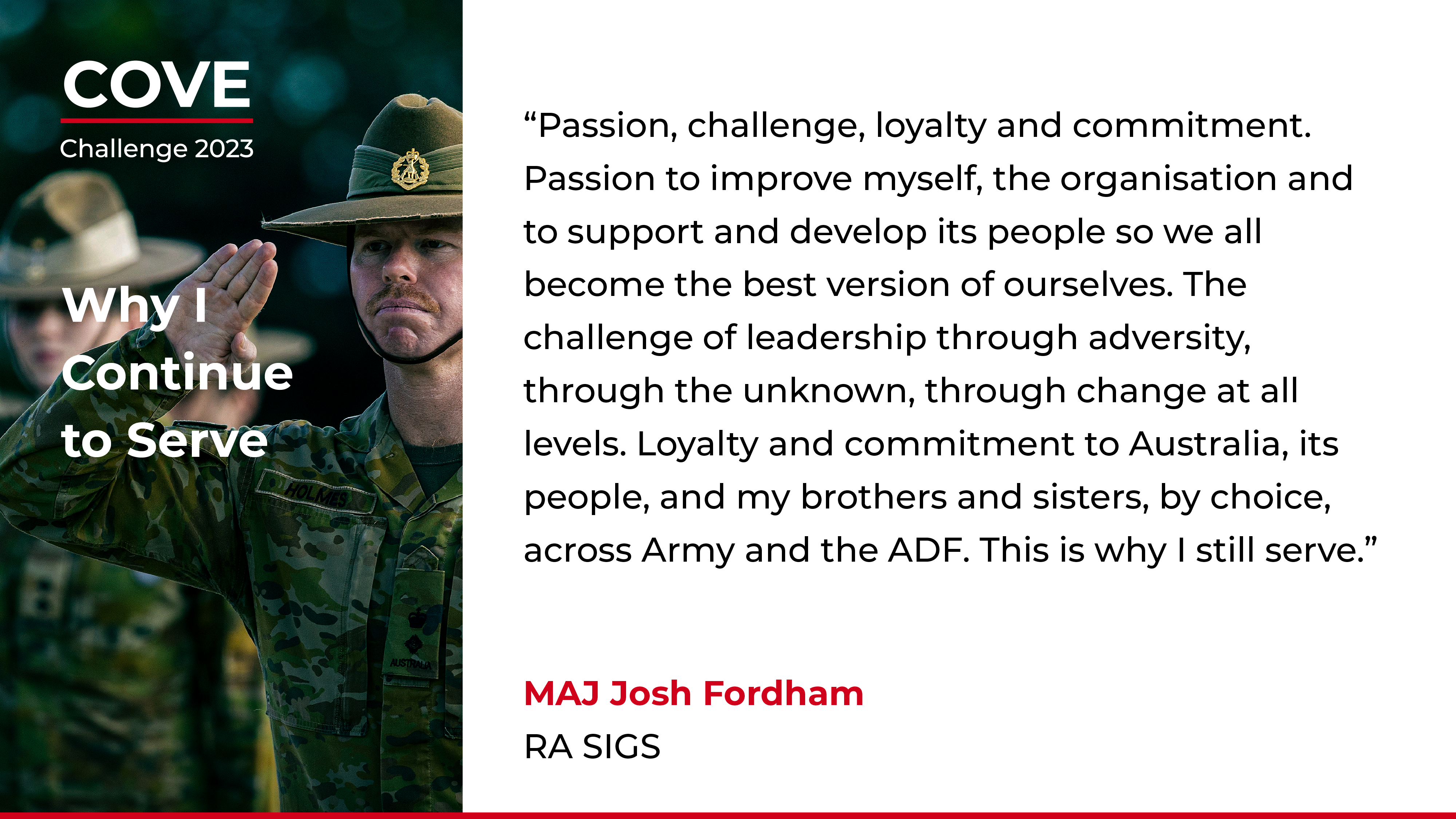 Cove Challenge 2023 - MAJ Josh Fordham