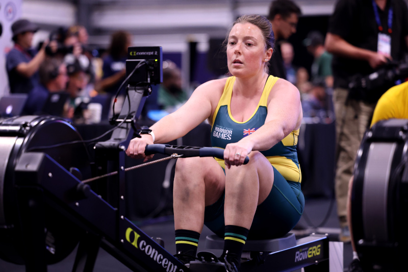 Woman rowing at Warrior Games