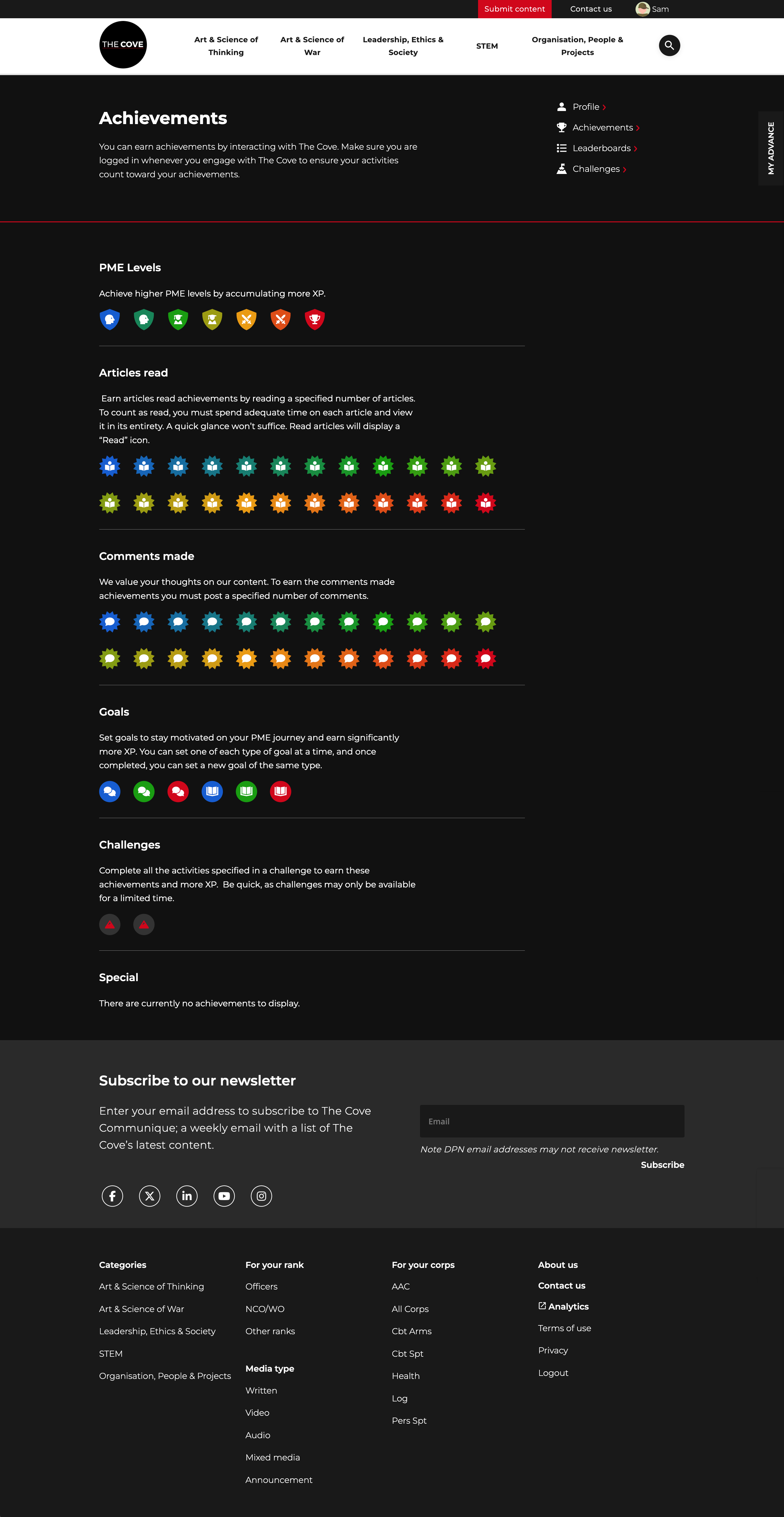 Cove 4.0 Achievements