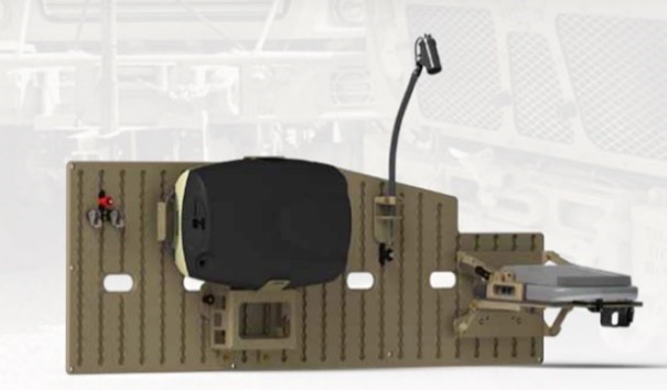 Wall module to show different storage capabilities in container