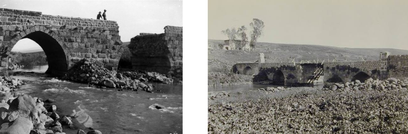 Yakub Bridge being inspected and after repairs.