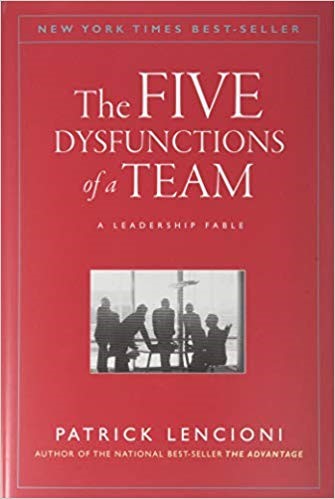 Cover of The Five Dysfunctions of a Team by Patrick Lencioni, 2002.