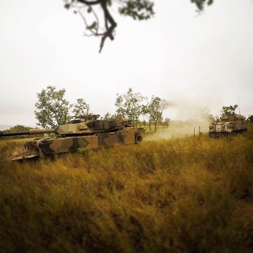 A tank in a field