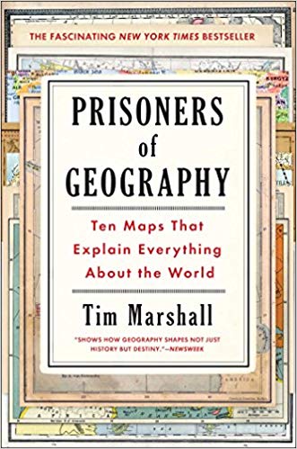 Cover of Prisoners of Geography by Tim Marshall, 2015.