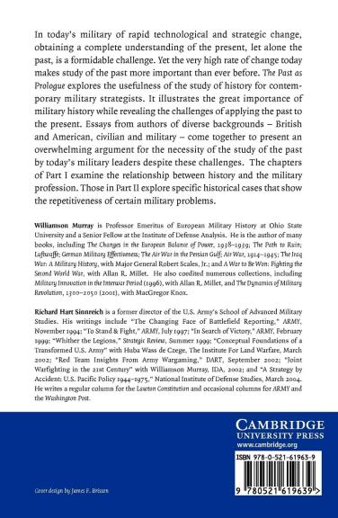 The Past as Prologue_Back cover