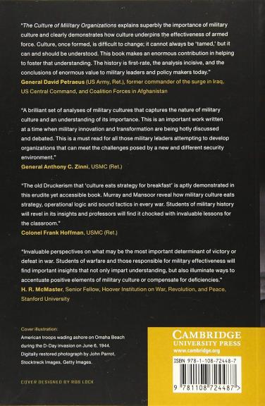 The culture of military organizations_Back cover