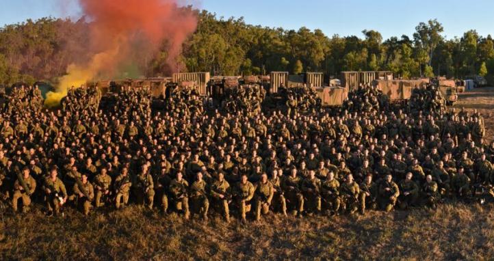 Soldiers in a field.