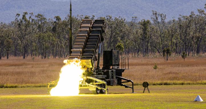 A Patriot missile firing.