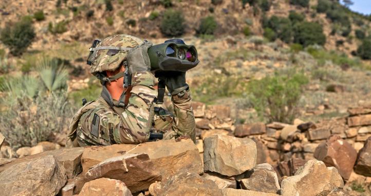 Soldier in the desert.