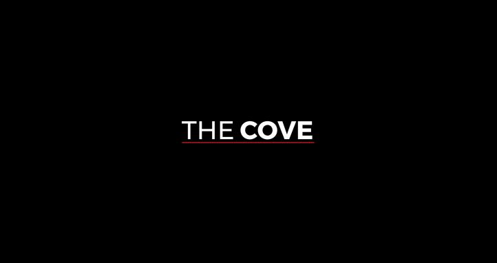 The Cove logo on black.