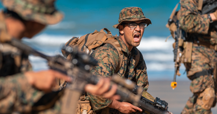 A U.S Marine from Marine Rotational Force.