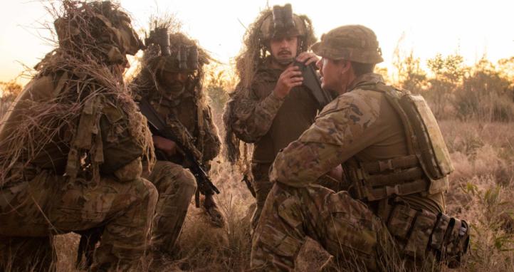 Australian Army soldiers on exercise.