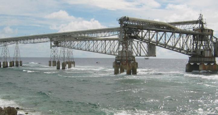 Phosphate loading station in Nauru