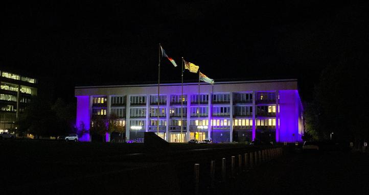 Russell Offices at night