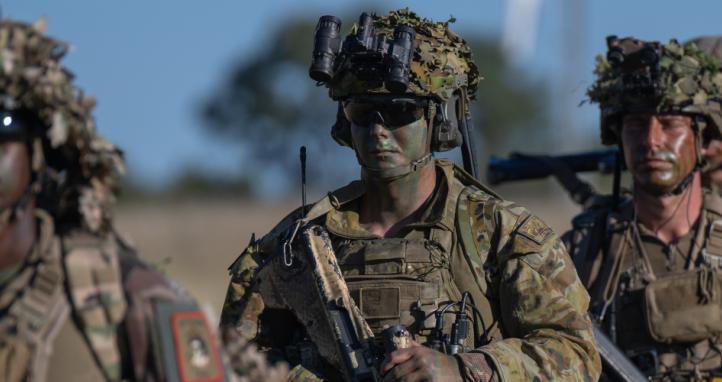 Soldiers from the French Army and Australian Army prepare to embark on a CH-47F Chinook from the 5th Aviation Regiment in Charters Towers as part of Exercise Talisman Sabre 2025.