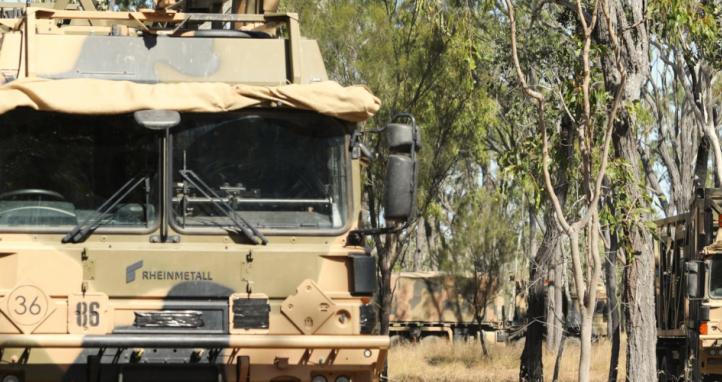 Australian Army 40M Rheinmetall MAN Military Vehicles from the Force Support Group.