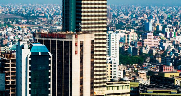 Skyline of Motijheel Commercial Area