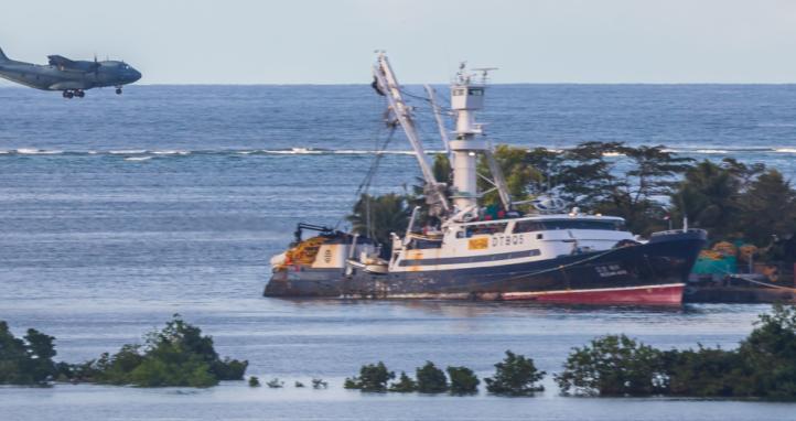 The Australian Defence Force providing maritime surveillance support to the Federated States of Micronesia to help detect and deter illegal fishing activity in the Pacific.
