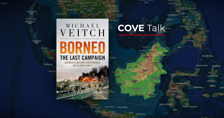 Borneo: The Last Campaign book cover and map of Borneo