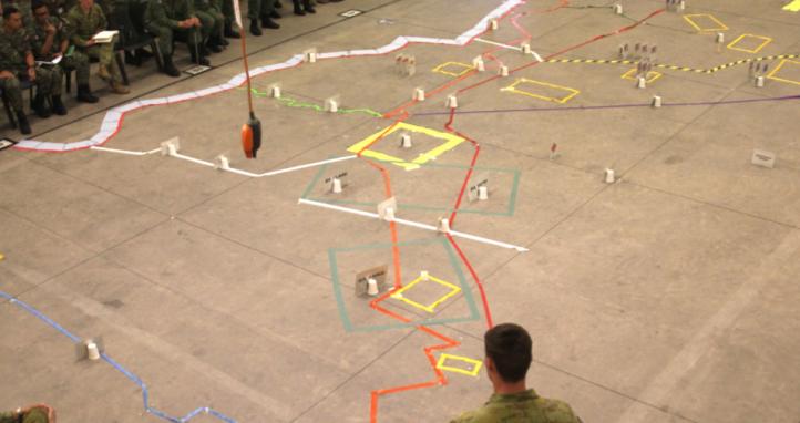 A rehearsal of concept drill being conducted during Exercise SUMAN WARRIOR 2024 in Warminster, United Kingdom.