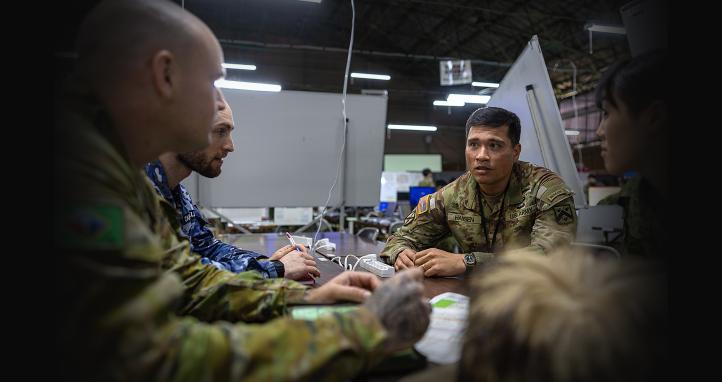 Soldiers planning and conducting large-scale combat operations during Ex. Yama Sakura 91 in Japan