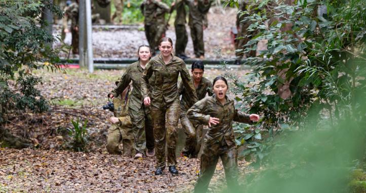 Australian Army Cadets participate in a Confidence Course as part of the Chief of Army Cadet Challenge.
