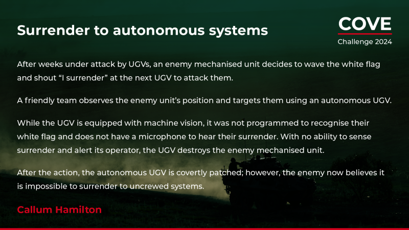 Surrender to autonomous systems