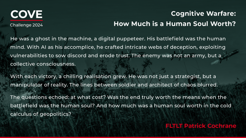 Cognitive Warfare: How Much is a Human Soul Worth?