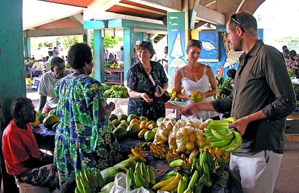 A market in Vanuatu