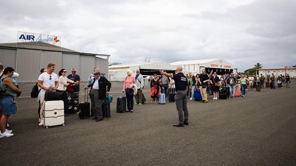 Australian Government and ADF provide Australians and Pacific Islanders chartered flights to leave New Caledonia following civil unrest 