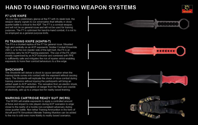 Hand to hand fighting weapon systems