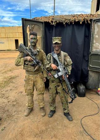 Australian Fire Support Officer and Japanese FSCC Commander