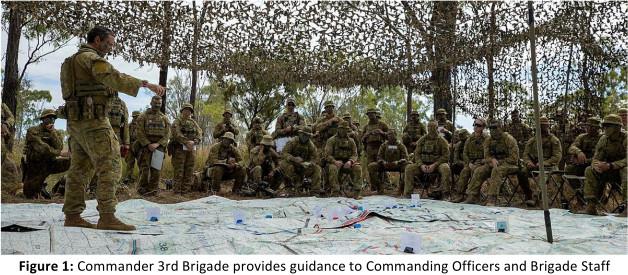 Commander 3rd Brigade provides guidance to Commanding Officers and Brigade Staff