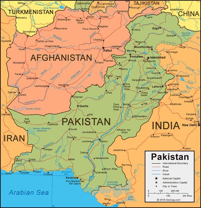 Map of Pakistan