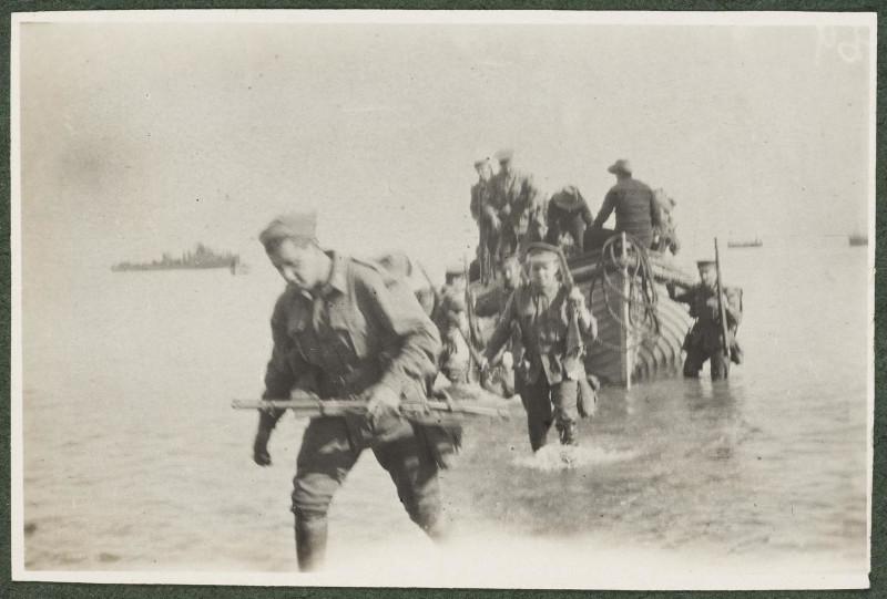Landing at Gallipoli 1915 by H.C. Marshall