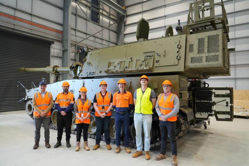 Tour group at Hanhwa facility