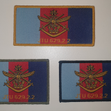 3 JTU patches arranged on a table.