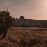 Soldiers kneeling during a training session.