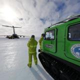 Delivering a drill rig to Wilkins Aerodrome.