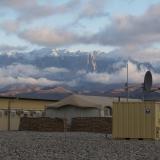 Afghanistan desert military camp.