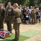 Soldiers participate in the burial ceremony of an Unkown Soldier